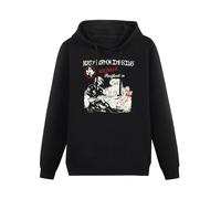 meiningjing D.R.I. - Violent Pacification Long Sleeve Hoody with Pocket Sweatershirt, Hooded Black 3XL