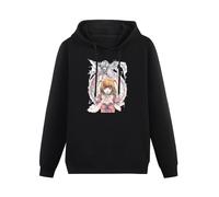 meiningjing Retro Death Note Misa Amane Hooded for Men Long Sleeve Tops Manga Hoody Pure Cotton Tshirt Fans Hoodies Gift Hoody Sweatershirt Black L