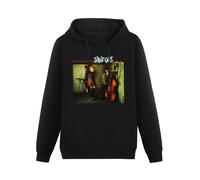 meiningjing Stray Cats Stray Cats Mens Funny Men's Hooded with Pocket Round Neck Hoody Sweatershirt Black L
