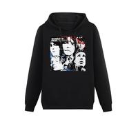 meiningjing The Charlatans Forever The Singles Soundtrack Mens Round Neck Design Hoody Black L