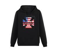 meiningjing Warzone Dont Forget The Struggle Punk Hardcore Retro Graphic Pullover Hoody Black S