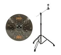 Meinl 19" Classics Custom Dark Crash Cymbal & Gear4music Boom Arm Stand Black
