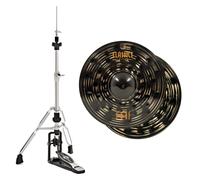 Meinl Classics Custom Dark 14 Hi-Hats & Heavy Duty Two-Leg Hi-Hat Stand by Gear4music