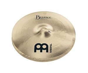 Meinl Cymbals Byzance Brilliant Plato Hihat Medium 13 pulgadas (33,02cm) Platillos de Batería - Pareja - Bronce B20, Acabado Brillante (B13MH-B)