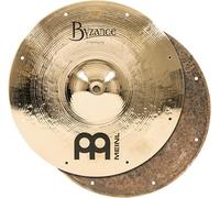 Meinl Cymbals Byzance Brilliant Thomas Lang Plato Fast Hihat 13 pulgadas (33,02cm) Platillos de Batería - Pareja - Bronce B20, Dos Acabados (B13FH-B)