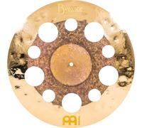 Meinl Cymbals Byzance - Choque de basura doble de 18 pulgadas con agujeros, fabricado en Turquía, bronce B20 martillado a mano, 2 años de garantía, B18DUTRC