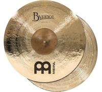 Meinl Cymbals Byzance - Hihats polifónicos brillantes de 38 cm, fabricados en Turquía, martillados a mano, bronce B20