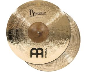 Meinl Cymbals Byzance - Hihats polifónicos brillantes de 38 cm, fabricados en Turquía, martillados a mano, bronce B20
