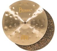 Meinl Cymbals Byzance Jazz Plato Hihat Thin de 15 pulgadas (38,10cm) Platillos de Batería - Bronce B20, Acabado Tradicional y Extra Seco (B15JTH)