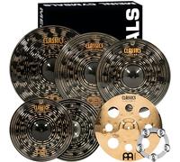 Meinl Cymbals ccd5802 Classics Custom oscuro doble Bonus Pack platillos Box Set con libre 16" Crash De Basura y libre Ching Anillo