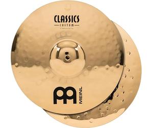 Meinl Cymbals Classics Custom Brilliant Plato Hihat Medium de 15 pulgadas (38,10cm) Platillos de Batería - Pareja - Bronce B12, Acabado Brillante (CC15MH-B)
