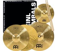 Meinl Cymbals HCS1314+10S - Juego de platillos (1 hihat de 33 cm (13") 1 crash de 35,6 cm (14") 1 splash de 25,4 cm (10") + paire de varillas promark tx5aw)