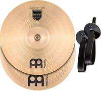 Meinl Cymbals Platillos de marcha de 40,6 cm con correas, bronce B8, fabricado en Alemania, tradicional (MA-BZ-16M)