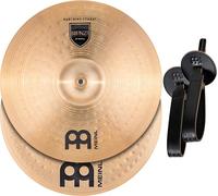 Meinl Cymbals Platillos de marcha de 45,7 cm con correas, bronce B8, fabricados en Alemania, tradicional (MA-BZ-18M)