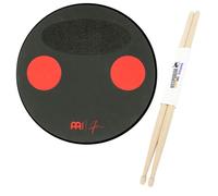 Meinl Cymbals Split Tone - Almohadilla de práctica de 12 pulgadas con baquetas keepdrum
