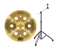 Meinl HCS 18" Trash China Cymbal & Gear4music Boom Arm Stand Black