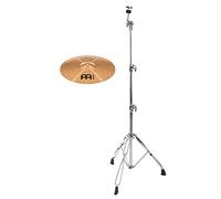Meinl HCS Bronze - Set de accesorios para Crash (14 pulgadas, modelos: HCSB14C, B8 bronce, acabado tradicional, características explosivas, incluye soporte recto)