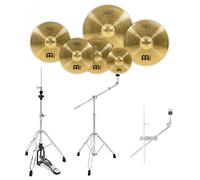Meinl HCS Expanded Cymbal Set Gear4music Stands & Grabber Arm