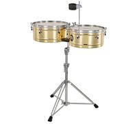 Meinl Percussion Marathon Series Timbales con soporte para cencerro y soporte de doble refuerzo, no fabricado en China (MTS1415B)