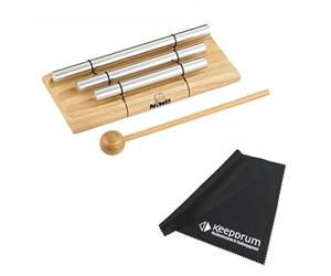 Meinl Nino 580 Energy Chimes - Varillas sonoras (3 tonos, con mazo y paño Keepdrum)