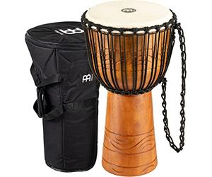 Meinl Percussion ADJ2-XL+BAG Water Rhythm Series - Djembé, 25.4 cm, medium, incluye bolsa, color marrón