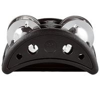 Meinl Percussion cfjs2s - BK pie de acero inoxidable pandereta con campanas y marco de madera de densidad media negro