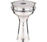 Meinl Percussion HE-104 - Darbuka (aluminio, piel sintética lisa, 20,32 cm), color plateado