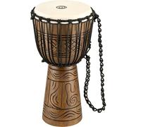 MEINL Percussion Headliner Rope Tuned Artifact Series Djembe Medium - 10" Brown, HDJ17-M