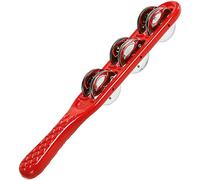 Meinl Percussion HJS1R - Cascabeles color rojo | 6 abrazaderas, 2 filas, plástico y acero