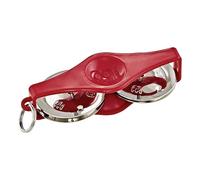 MEINL Percussion Key - Pandereta, plástico ABS, acero niquelado, color rojo | Llavero pandereta, para espectáculos acústicos y sesiones de jamón, plástico ABS y acero