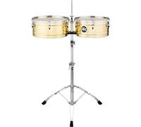 Meinl Percussion Marathon Series Timbales con soporte para cencerro y soporte de doble refuerzo, no fabricado en China (MTS1415B)