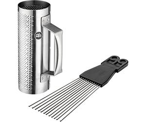 MEINL Percussion Merenge Güira - Güira, tamaño extrapequeño, acero cepillado y rascador de ABS