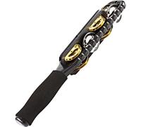 MEINL Percussion Multi-Jingle Stick - Negro, mixed nickel plated Acero / Latón macizo jingles, MJS1BK