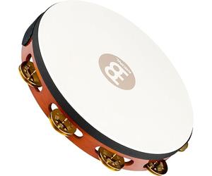 Meinl Percussion TAH1B-AB - Panderetas de madera con puntas de latón de 25,4 cm (10 pulgadas), 1 row