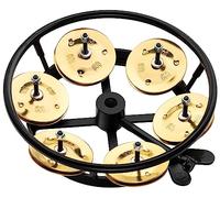 Meinl Percussion THH1B-BK - Pandereta de latón | Accesorios de pandereta para platillos Hihat de goma, 1 fila Jingles, diámetro 5 pulgadas, latón Jingles