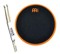 Meinl Practice Pad Marshmallow MMP12OR - Juego de baquetas (12", 1 par), color naranja