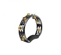 Meinl Recording Combo Handheld ABS Tambourine Mixed Jingles Black