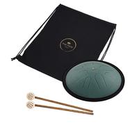 Meinl Sonic Energy 10" Compact Steel Tongue Drum B Minor 8 Notes 432 Hz Dark Green