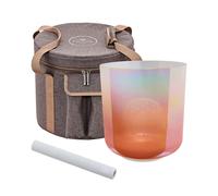 Meinl Sonic Energy 9" Essence Crystal Singing Bowl 128 Hz Light Rose Gold Flower of Life