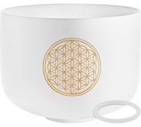 Meinl Sonic Energy - Cuenco de cristal para meditación, ASMR, terapia de sonido, yoga, 25,4 cm, nota C, flor de la vida, cuarzo de alta pureza