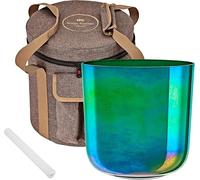 Meinl Sonic Energy Essence - Cuenco tibetano de cristal de 8 pulgadas, nota F, chakra del corazón con bolsa, varilla resonante, para meditación, ASMR, terapia de sonido, yoga