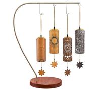 Meinl Sonic Energy - Juego de 4 campanillas de bambú cósmico con soporte para meditación calmante, ASMR, terapia de curación de sonido, yoga