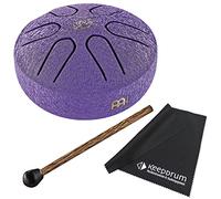 Meinl Sonic Energy PST1PLF - Tambor de bolsillo (acero inoxidable, incluye gamuza Keepdrum), diseño de flor de loto