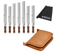 Meinl Sonic Energy TF-SET-CHA-7C Tuning Forks - Juego de tenedores para sintonizar (7 piezas, incluye estuche y gamuza Keepdrum)