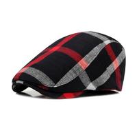 Meioro Hombres de Rayas a Cuadros Newsboy Sombrero Cabbie Beret Ivy Flat Cap Ajustable Gatsby Sombrero de Caza de Conducción Gorra Ajustable
