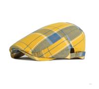 Meioro Hombres de Rayas a Cuadros Newsboy Sombrero Cabbie Beret Ivy Flat Cap Ajustable Gatsby Sombrero de Caza de Conducción Gorra Ajustable