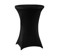 Meioro Manteles Estirables Mantel Estirable Spandex, Table Cover Redondo 80cm Lavable, Cubremesa para Mesa Extensible Resistente a Las Arrugas Adecuado para Eventos Bodas Fiestas (Negro,80Dx110A cm)