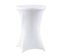 Meioro Manteles Estirables Mantel Estirable Spandex, Table Cover Redondo 80cm Lavable, Cubremesa para Mesa Extensible Resistente a Las Arrugas Adecuado para Eventos Bodas Fiestas (Blanco,80Dx110A cm)