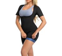 Meiosuns Traje Sauna Mujer Adelgazante Traje, Pro Abdominal Reductoras Fajas, Barriga Grasa Quema Fajafit, Deportiva Adelgazantes para Deporte, Yoga, Fitness Gimnasio