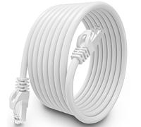 MEIPEK Cable Ethernet 10 Metros, Cat 6 Cable de Red Exterior FTP Blindado Cable a Granel Rj45 Network Cable Blanco Cable Internet Alta Velocidad Cable Lan 250MHz Cabo de Rede para Enrutador Módem